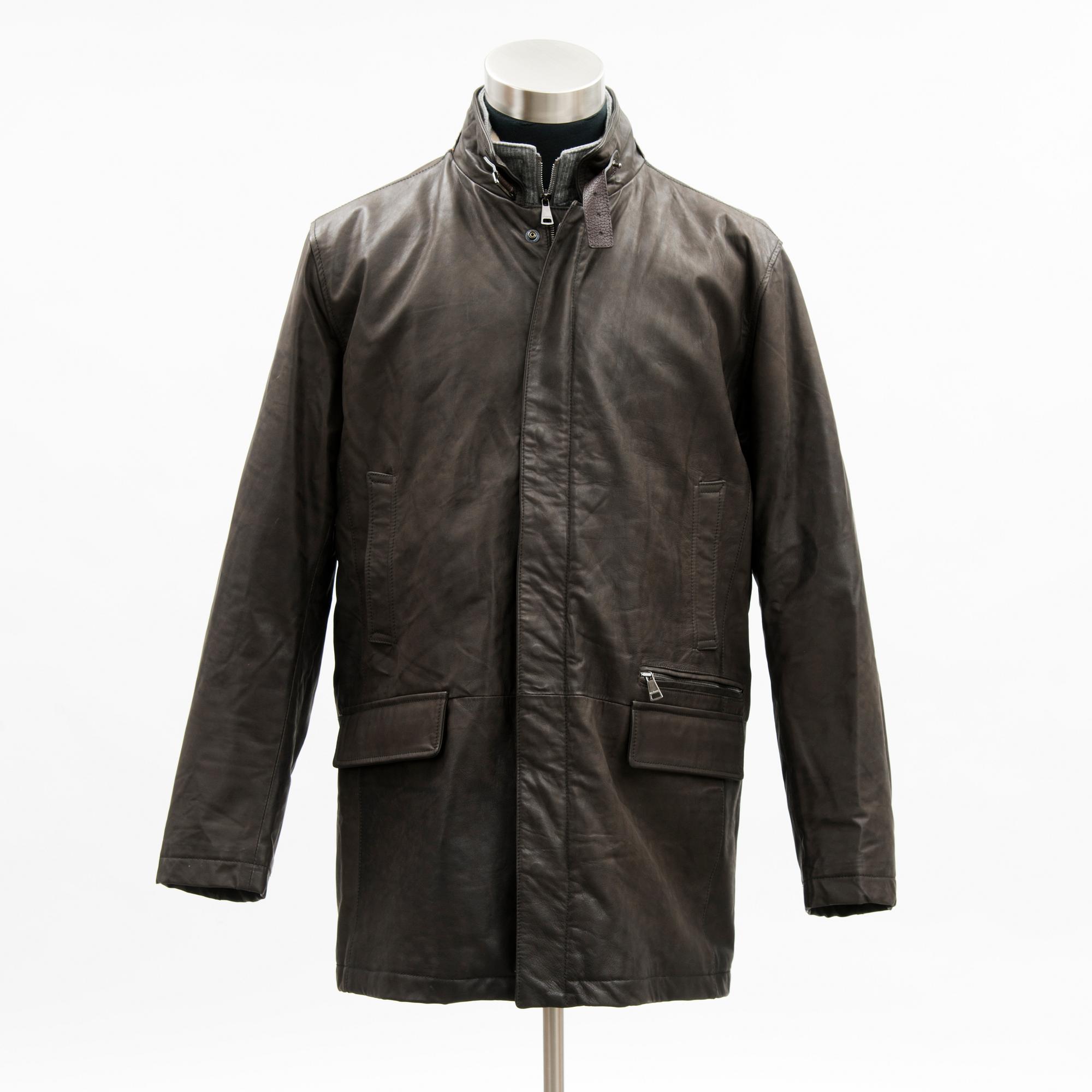 A Leather Jacket by Mabrun, Italy, size 54(IT).