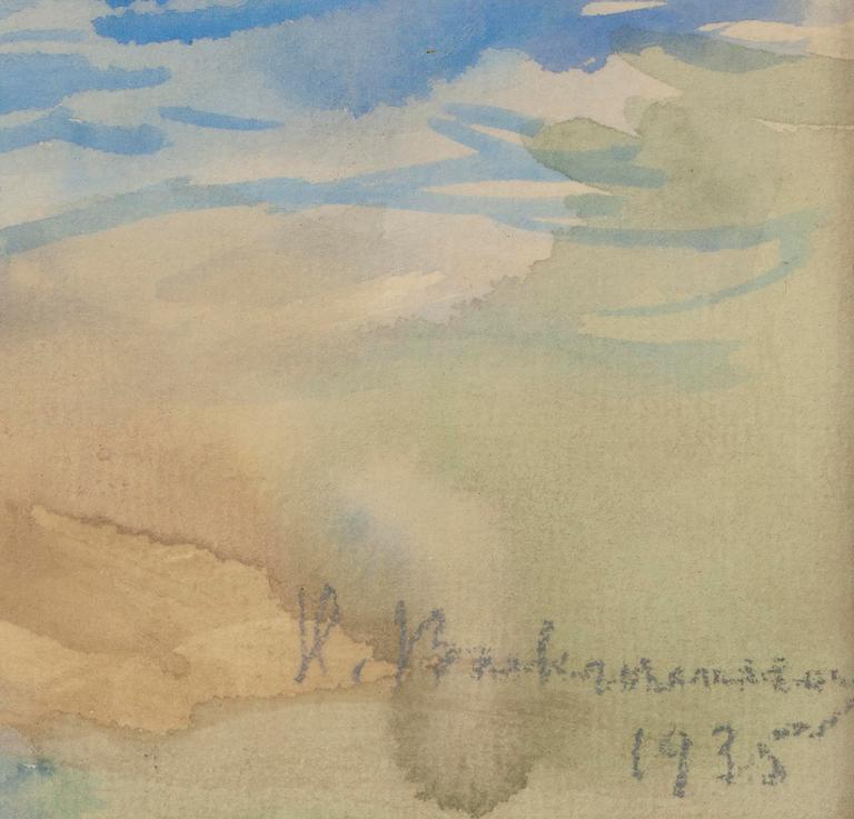 HUGO BACKMANSSON, akvarell, sign. och dat. 1935.