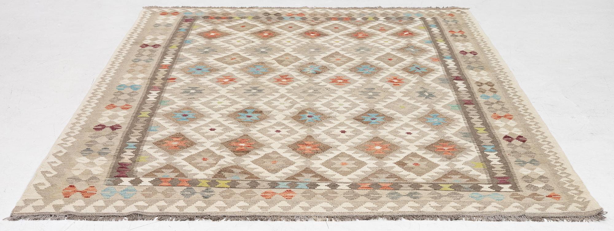 Kelim, modern, ca 292 x 210 cm.