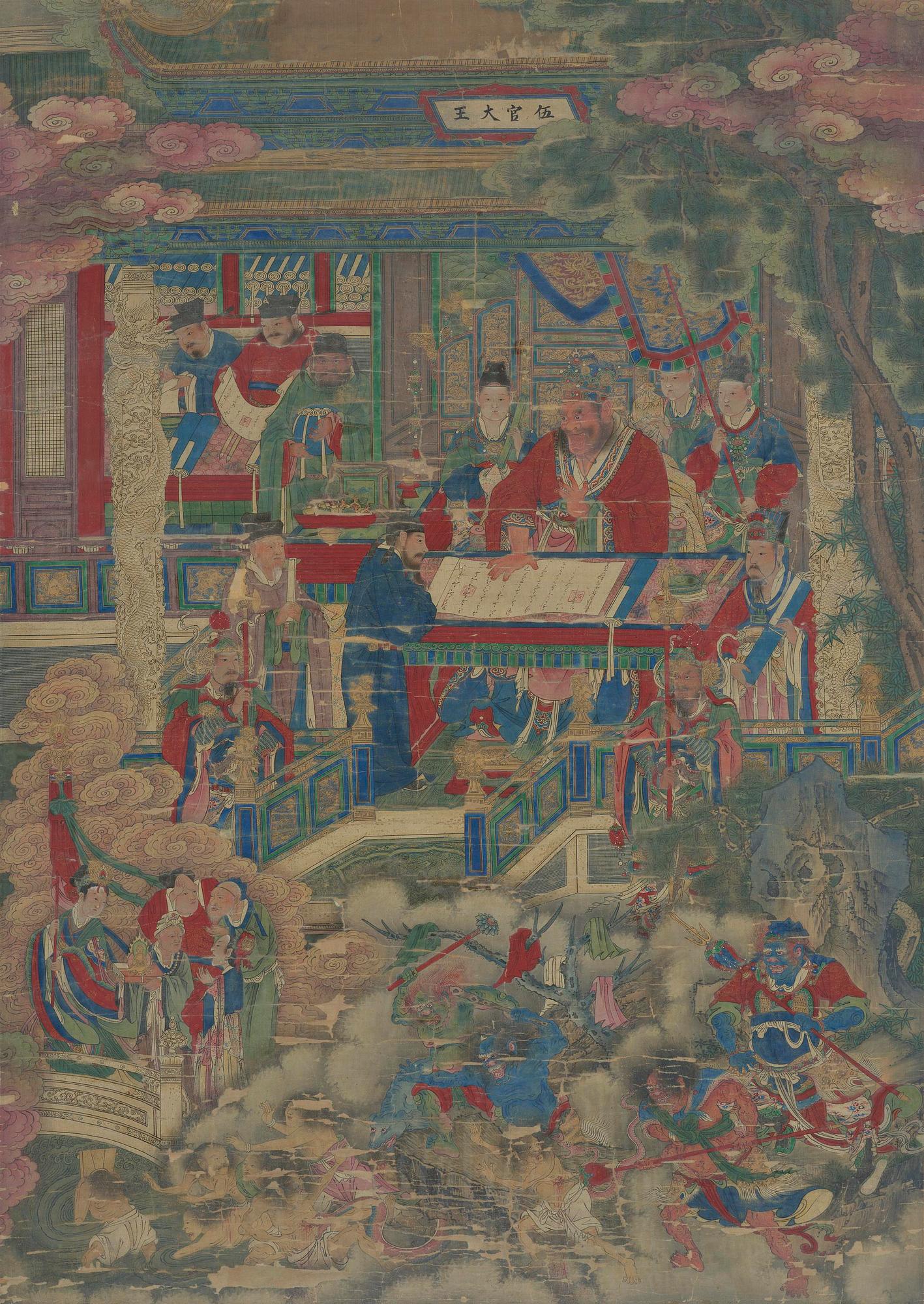 A large painting by anonymous artist, Qing dynasty, 18/19th century.