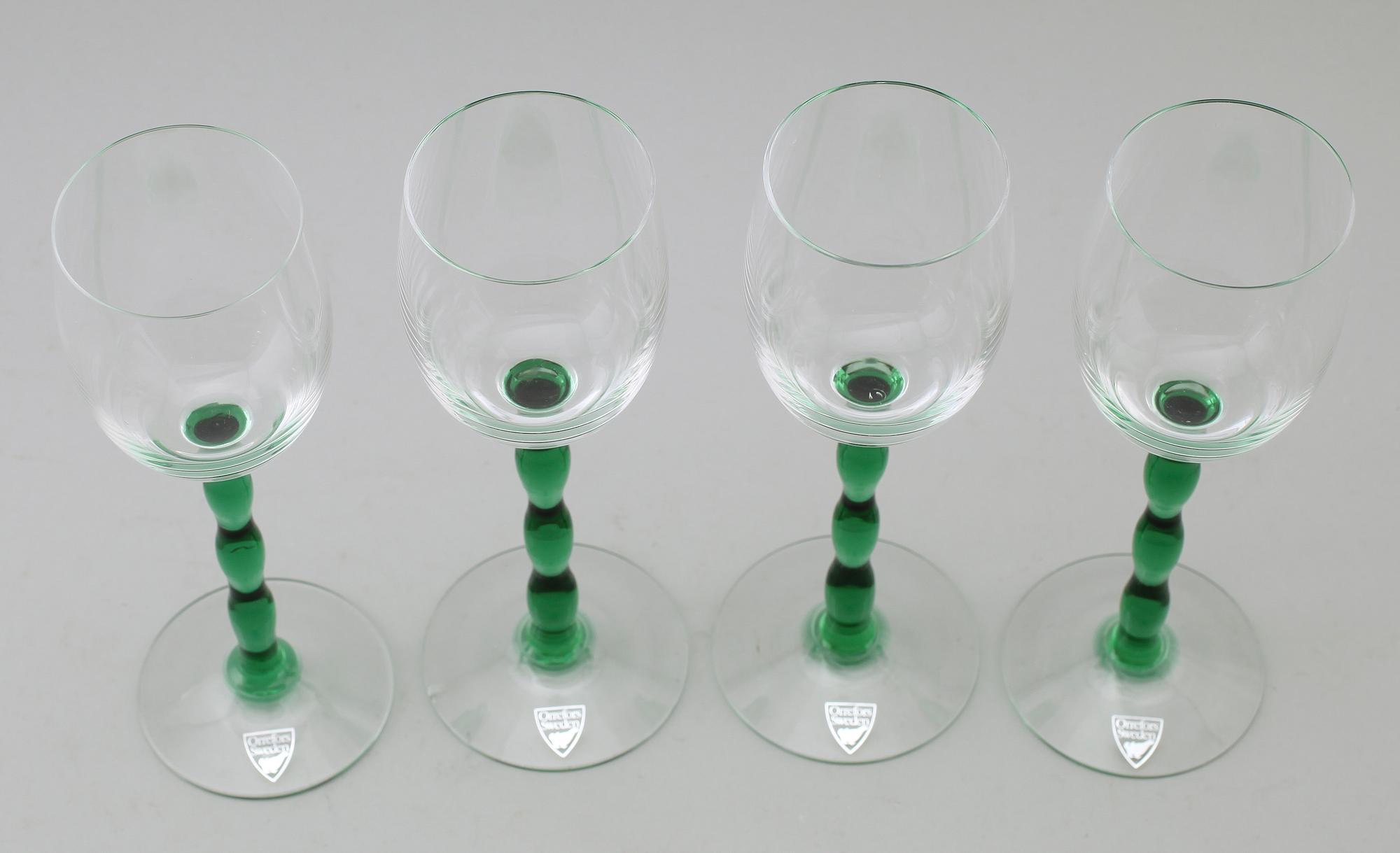 VITVINSGLAS, 10 st, Nobel, Gunnar Cyrén, Orrefors.