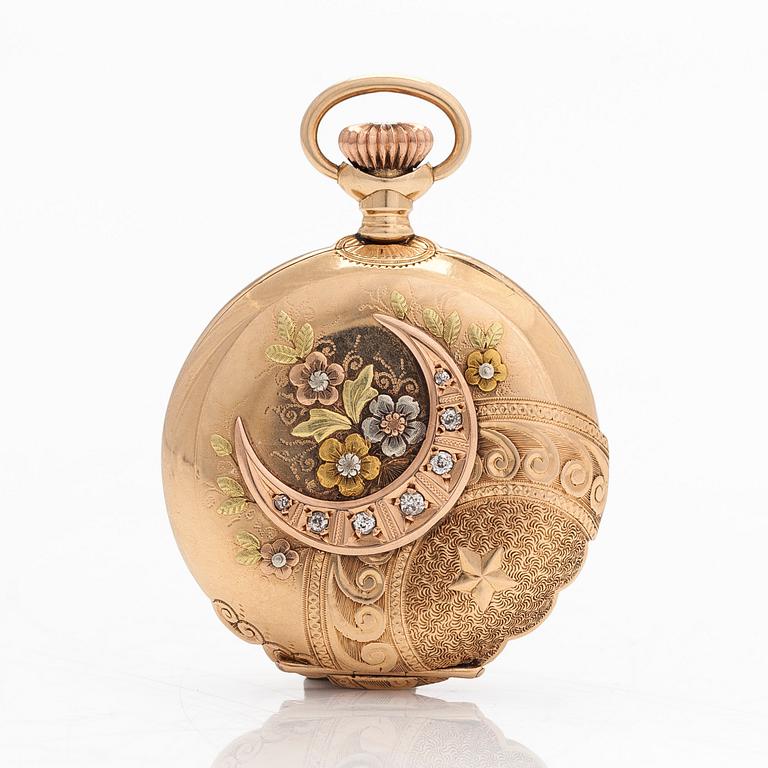 Waltham, fickur/mormorsur, savonett, 33 mm.