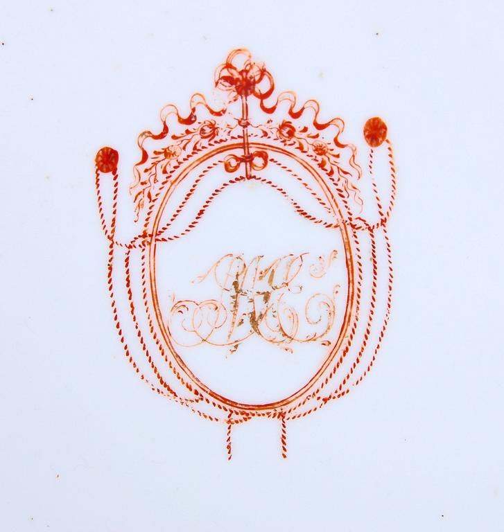 TALLRIK, porslin. Kina, 1700-talets mitt.