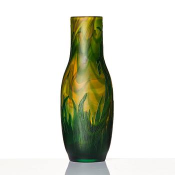 Fritz Blomqvist, a cameo glass vase, Orrefors, Sweden, Art Nouveau, 1915-17.