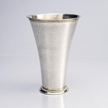 A Swedish 18th century Gustavian parcel-silver beaker, mark of Gustaf Hamnqvist, (active 1789-1818), Åmål.