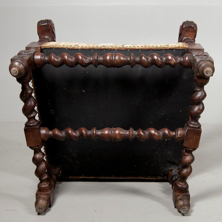 KARMSTOLAR, ett par, barockstil, ca 1900.
