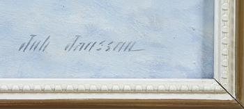 JOHAN JANSSON, olja på masonitpannå, sign.