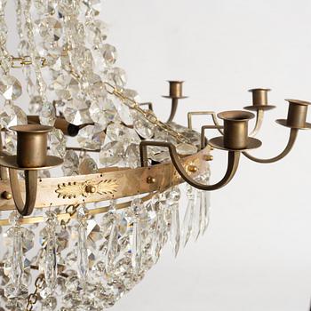 A Gustavian style chandelier, circa 2000.