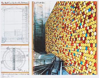 194. Christo & Jeanne-Claude, "The Wall (Project for Gasometer, Oberhausen, Germany)".