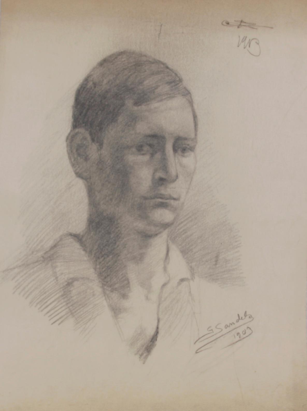 SANDELS, GÖSTA, parti teckningar, signerade, 6 st.