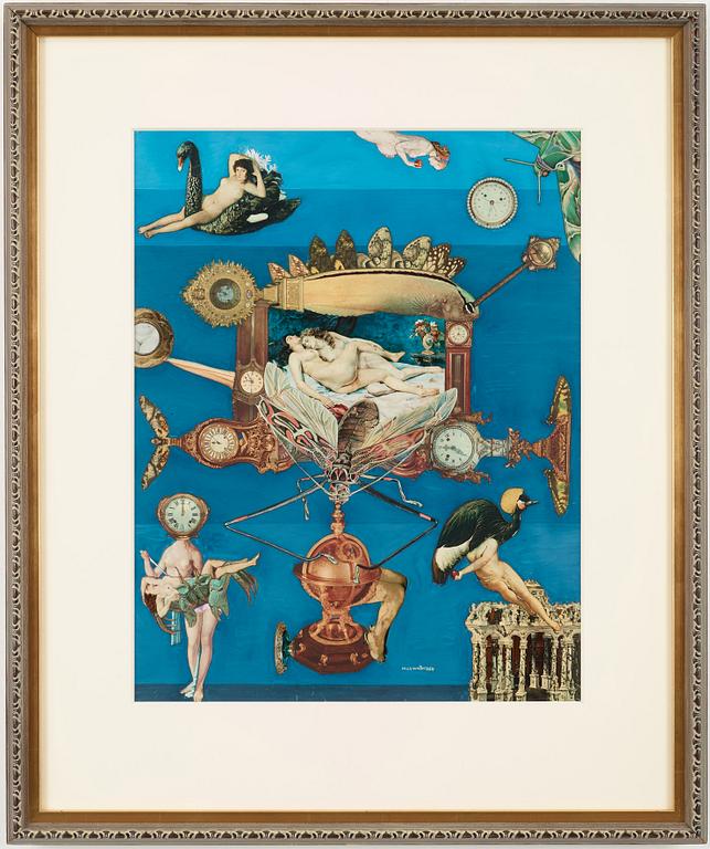 MAX WALTER SVANBERG, collage, signed and dated -64.