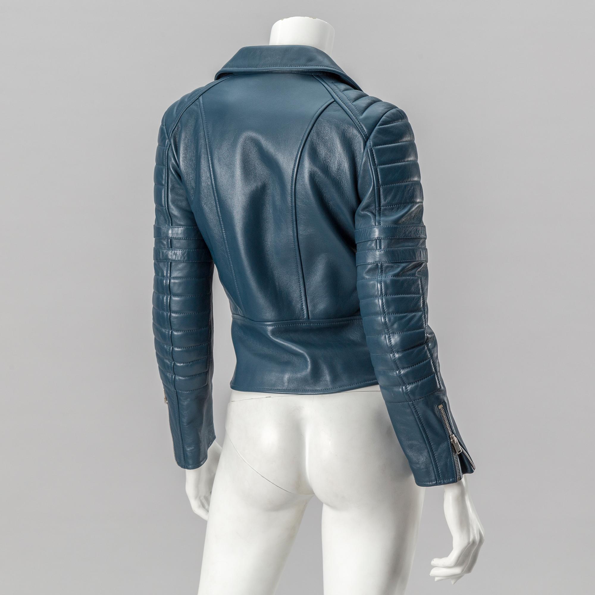 LEATHER JACKET, Celiné, french size 36.