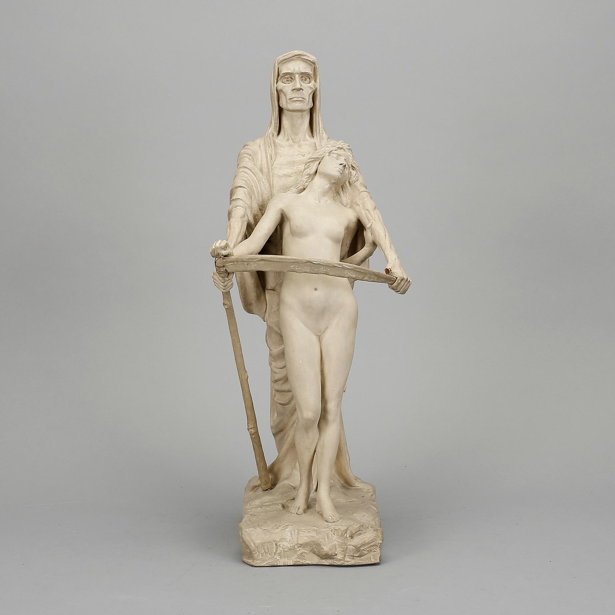 SKULPTUR, lergods, kring sekelskiftet 1900.