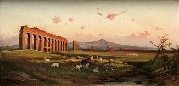 277. Italian landscape with an aqueduct.