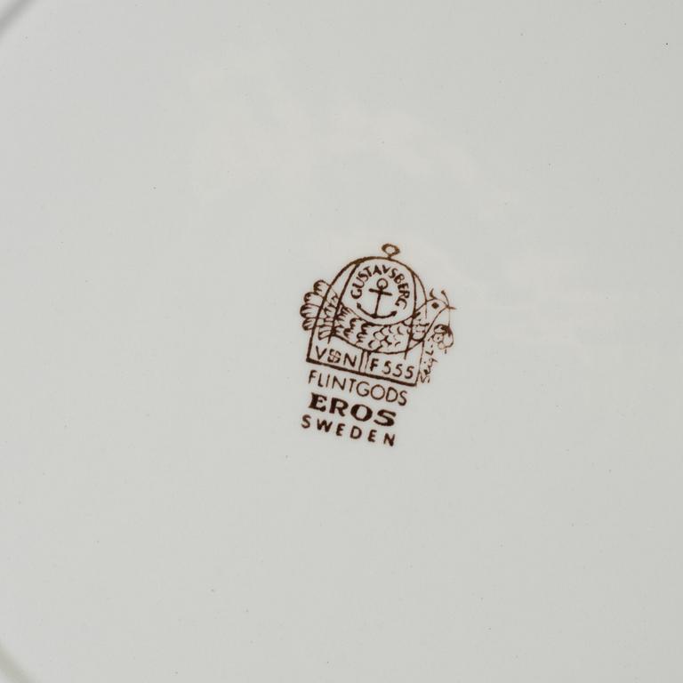 18 "Eros" dishes by Stig Lindberg for Gustavsberg.
