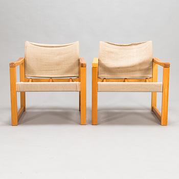 Karin Mobring, fåtöljer, ett par, "Diana" IKEA. Formgiven 1972.