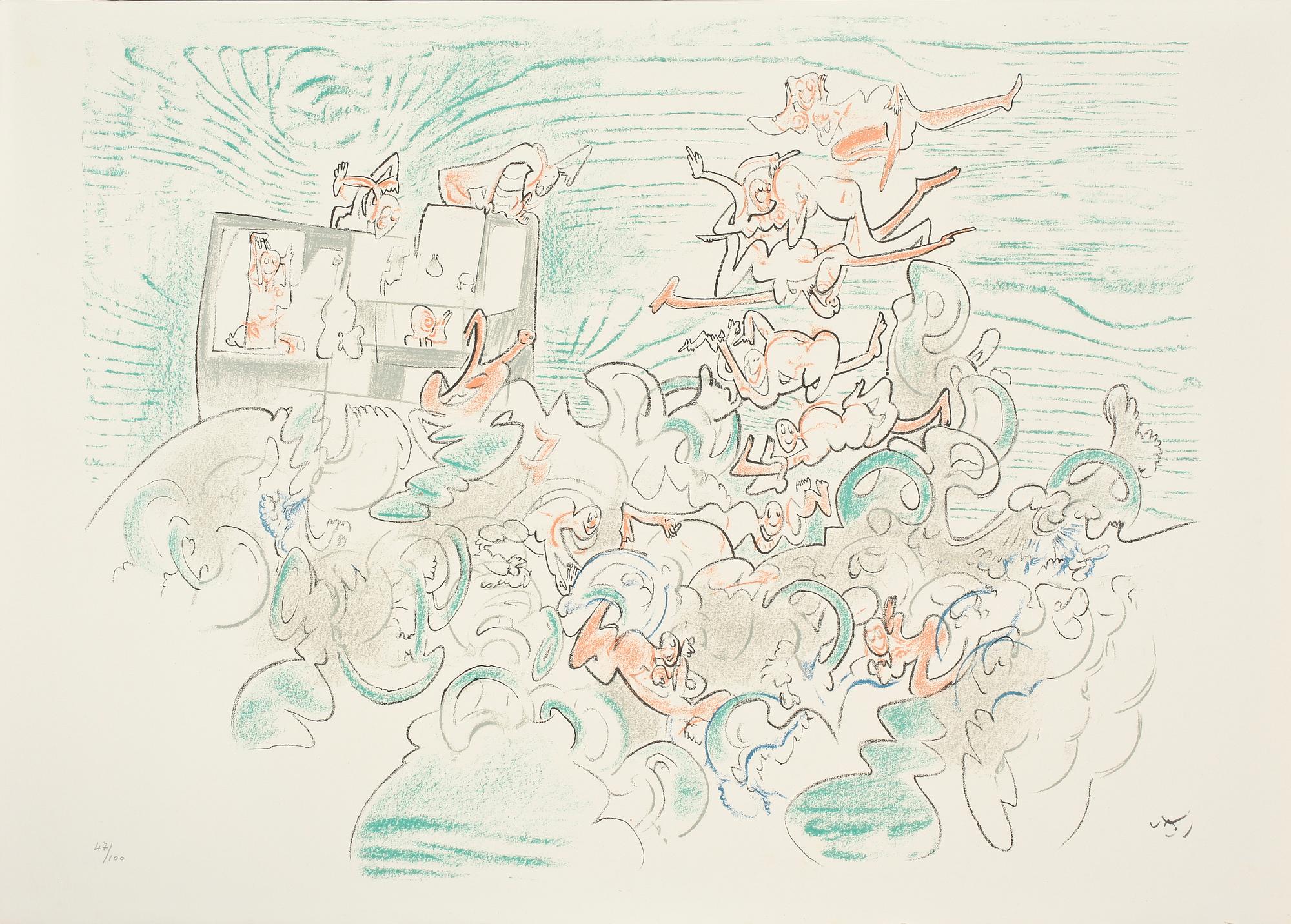 ROBERTO MATTA, mapp, "5 litographies", signerade och numrerade 47/100.