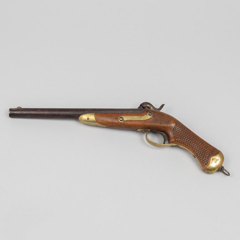 A Swedish rifled cavalry percussion pistol, 1850 pattern,.