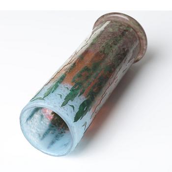 Daum, a cameo glass vase, Nancy, France, early 20th century.