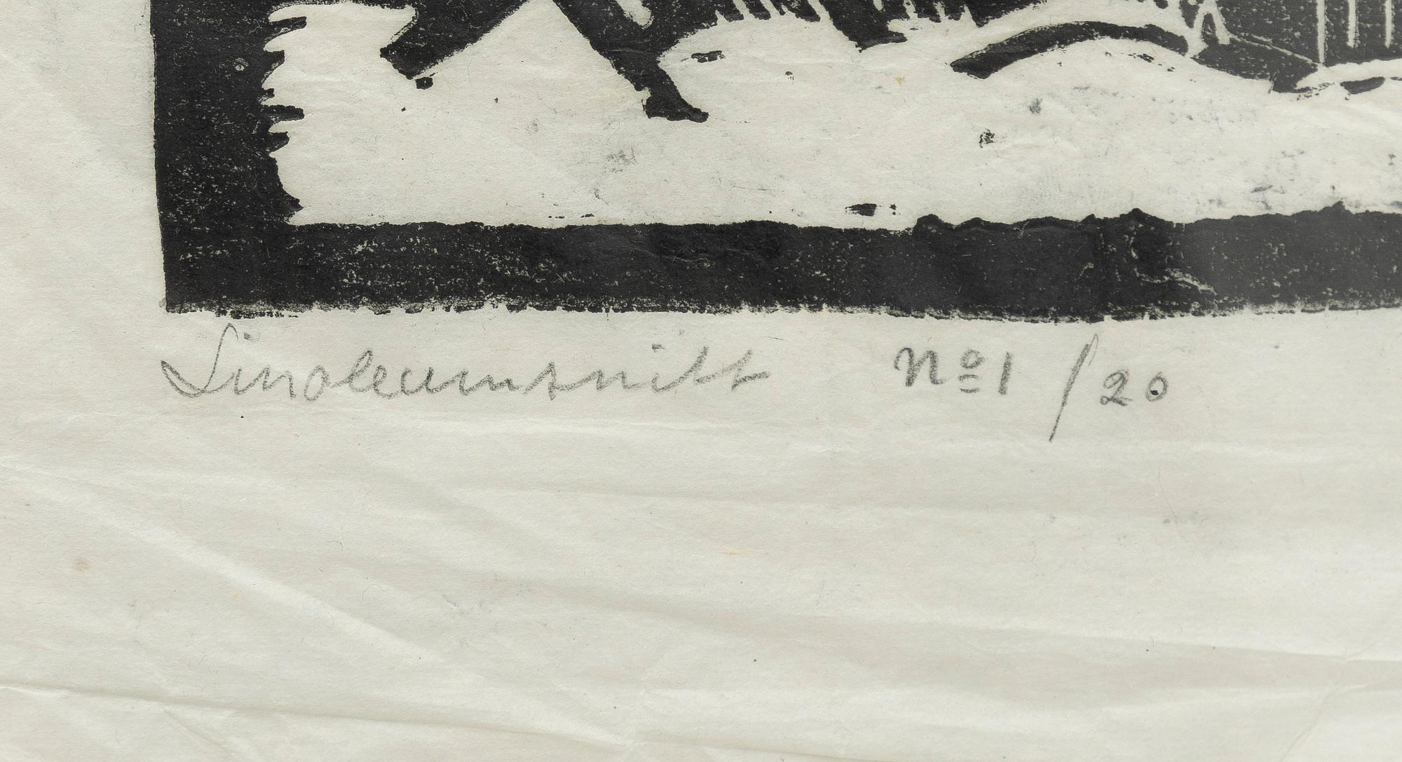 Wilhelm Kåge, Four linoleum cuts.