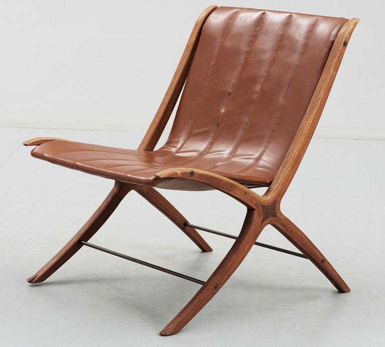 FÅTÖLJ, "The X-Chair", Peter Hvidt, Ola Molgaard-Nielsen. 1950-60-tal.