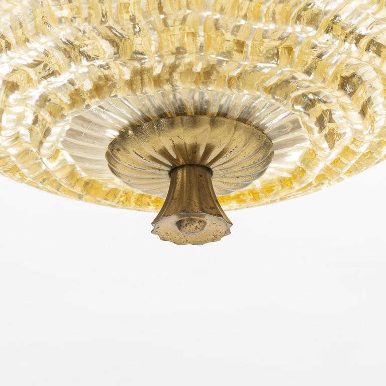 A Swedish Modern ceiling light, Orrefors, 1940's/50's.