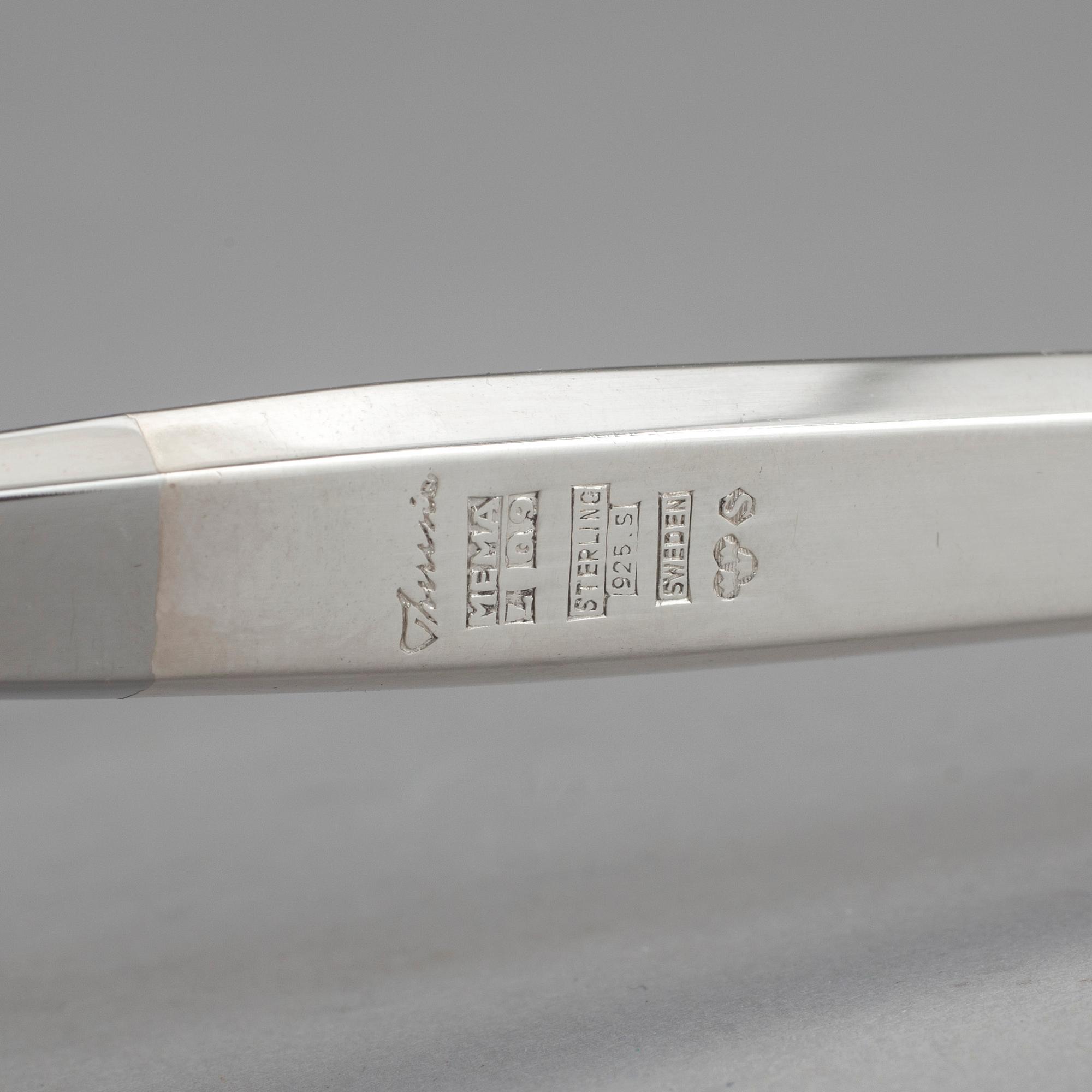 PARTI SILVER, 3 delar, bland annat, Tiffany. 1900-talets andra hälft. Vikt ca 220 g.