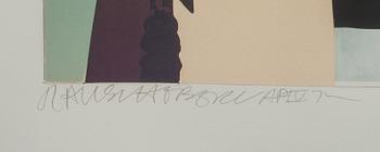 ROBERT RAUSCHENBERG, färglitografi.