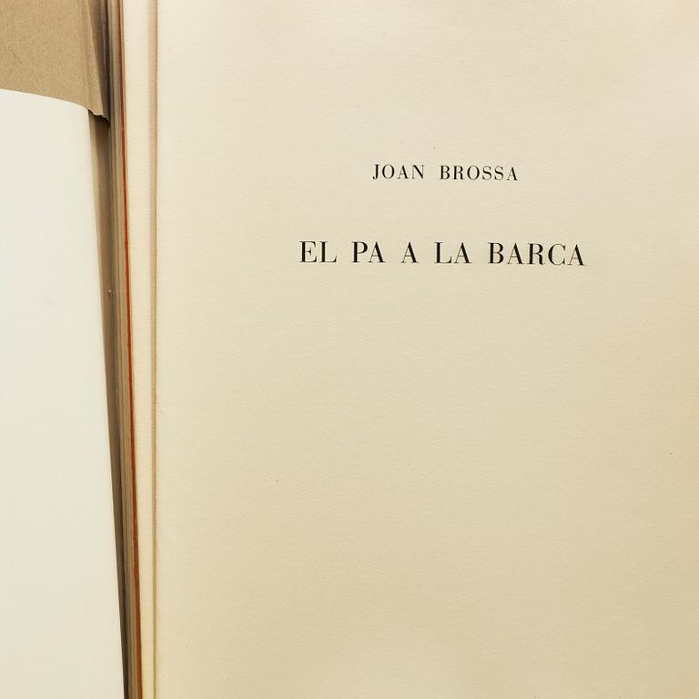 ANTONI TÀPIES, book with 25 lithographs and collages, Justification page signed by Antoni Tàpies adn Joan Brossa.