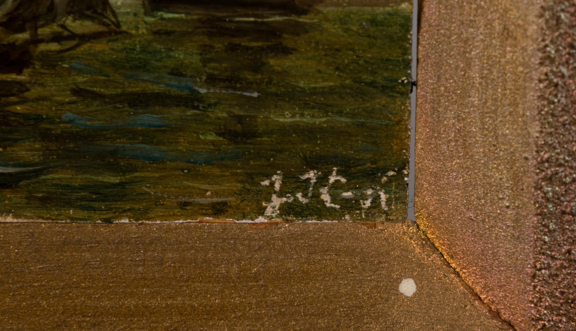 JOHAN KNUTSON, oil on board, signed.