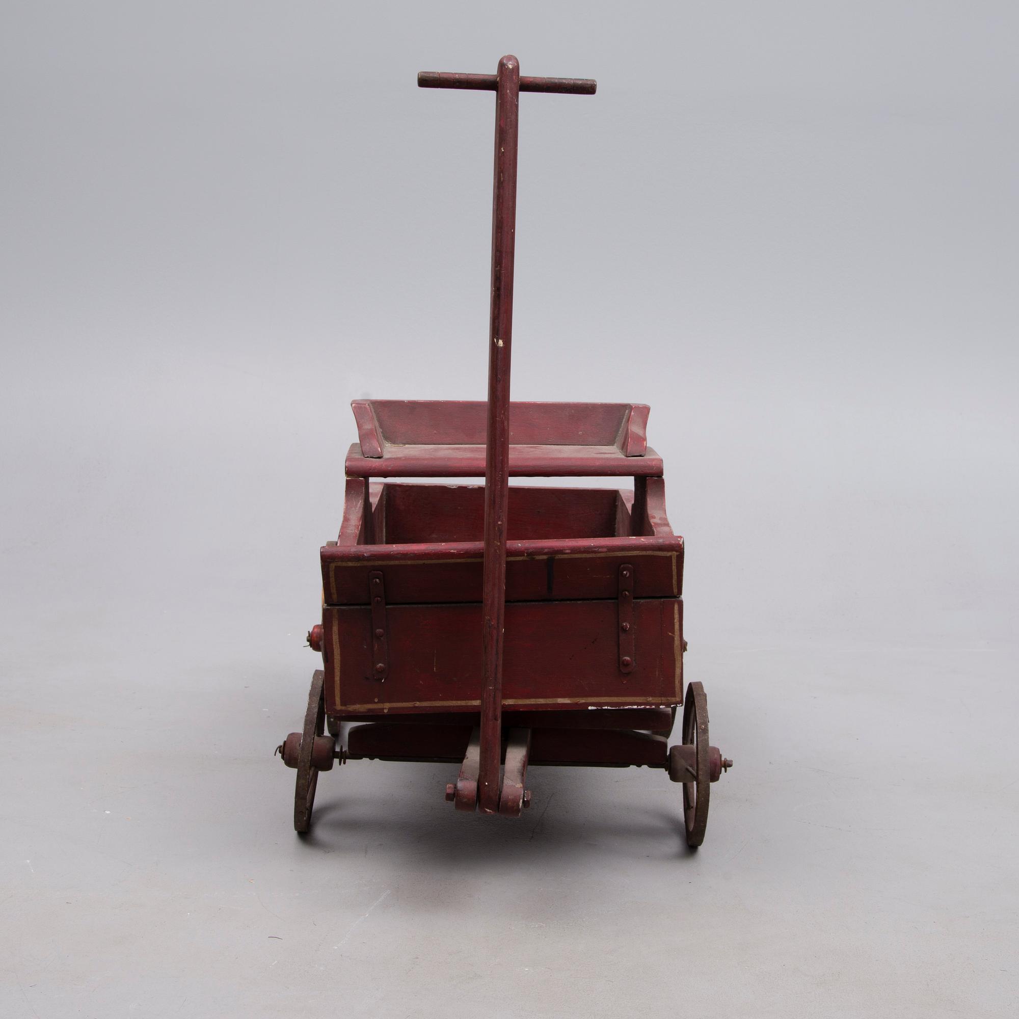 VAGN SAMT HÄSTAR, trä, 1900-talets slut.