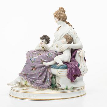 Meissen, “Mutterglück” (A Mother's happiness), a porcelain figural group, model no 168 Germany, around 1900.
