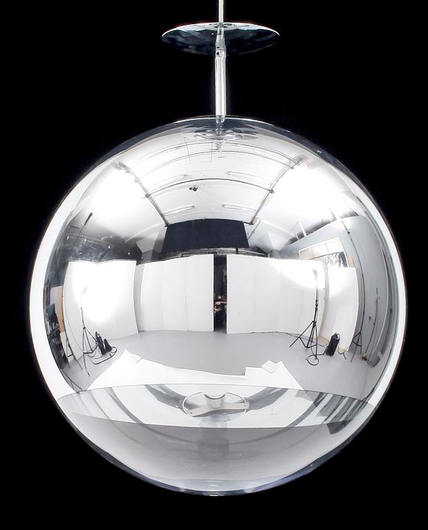 TAKLAMPA, polycarbonat, "Mirror ball" Tom Dixon. 2000-tal. H 50.