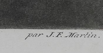 JOHAN FREDRIK MARTIN (efter), tryck, 2 st, 1800-tal.