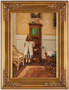Little Girl in a Nursery.