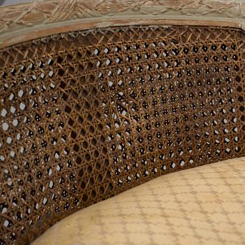 Chaise longue,  Louis XVI style, late 19 th century.