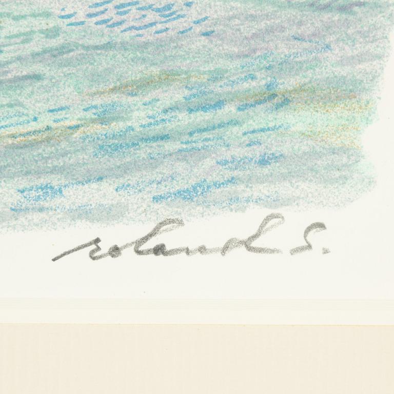 Roland Svensson, färglitografi, signerad 9/350.