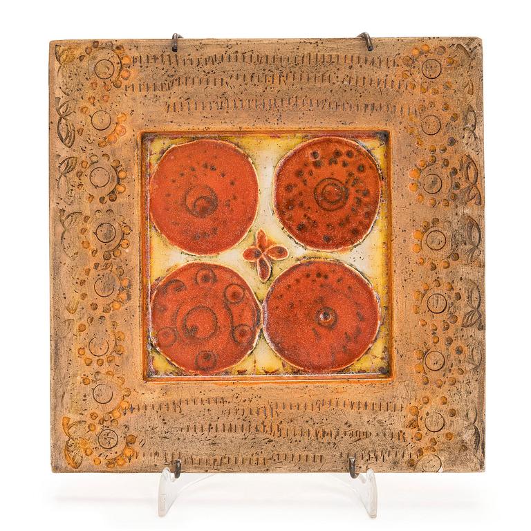 Rut Bryk, relief, stoneware, signed BRYK.