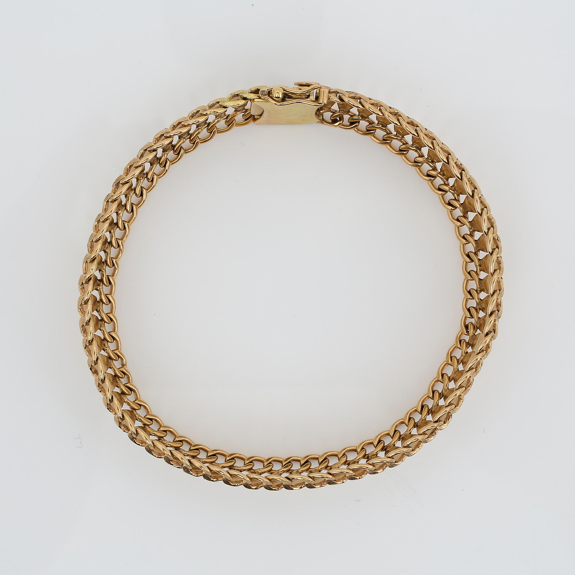 ARMBAND, 18K guld, Spanien, efter 1934. Vikt ca 25 g.