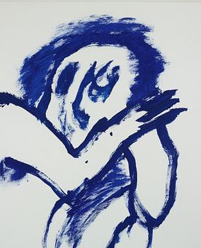 Bengt Lindström, acrylic on paper, signed with stamp, certified verso by Curt Aspelin, executed in the 2000s.