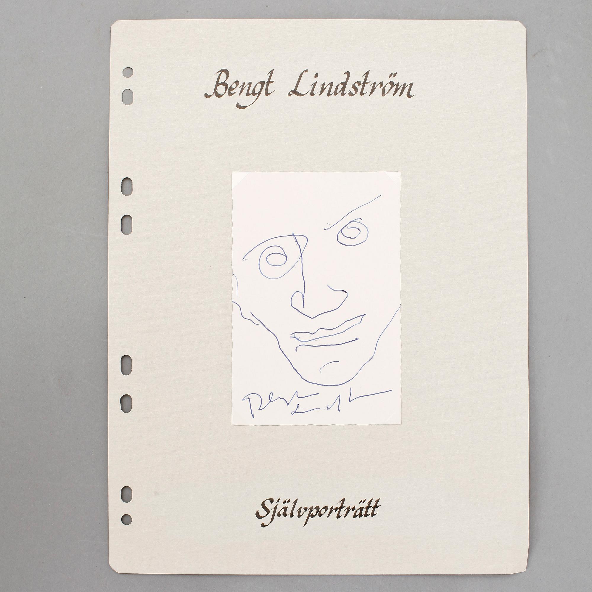 BENGT LINDSTRÖM, teckning, sign.