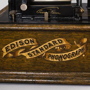 A phonograph, Edison, late 19th century.