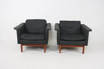 SOFFA MED FÅTÖLJER, 3 delar, 1960-tal.