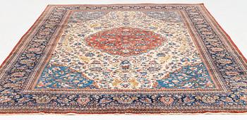 A semi-antique Kashan so called Dabir, c. 360 x 266 cm.