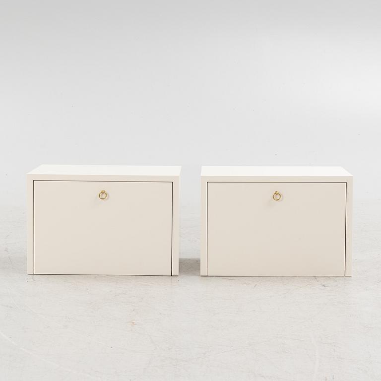 Marie-Louise Sjögren, a pair of wall hanged bedside tables, 21st century.