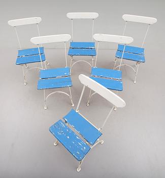 TRÄDGÅRDSSTOLAR, 6 st, Grythyttan, 1900-talets andra hälft.