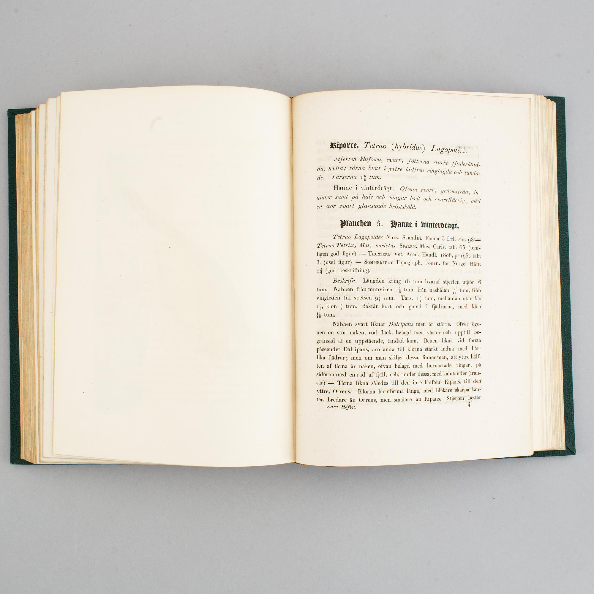 Med 200 litograferade zoologiska planscher, 1832-40, (2 vol).