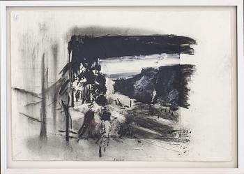 HELENE BILLGREN, mixed media on paper, signed.