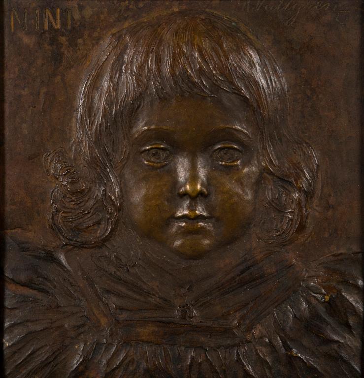 ANTOINETTE VALLGREN, bronze, "Nini", signed.