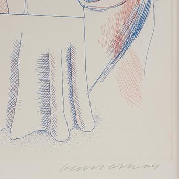David Hockney, "Figure with still life", ur: "The Blue Guitar".